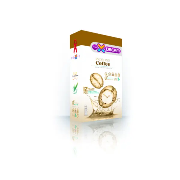 کاندوم ایکس دریم مدل قهوه Xdream Prolong Coffee بسته 12 عددی