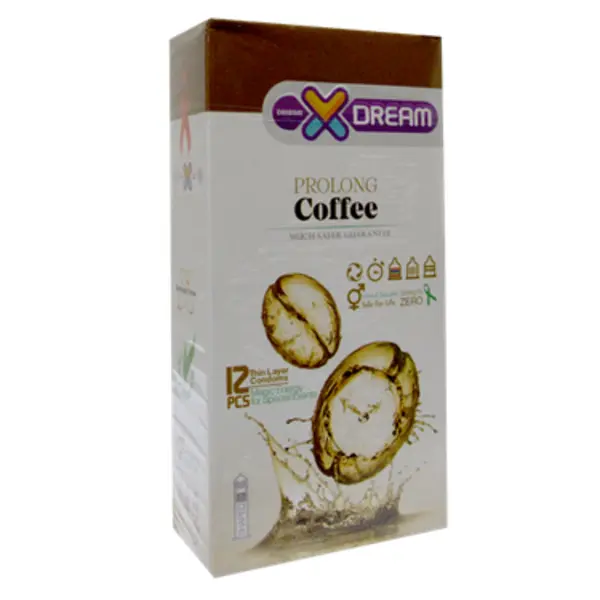 کاندوم ایکس دریم مدل قهوه Xdream Prolong Coffee بسته 12 عددی