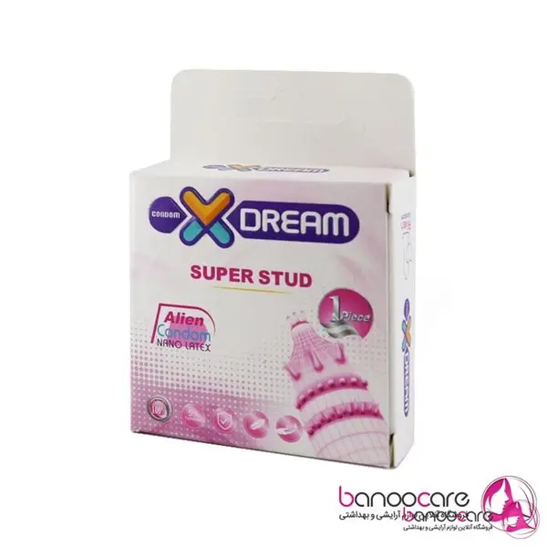 کاندوم فضایی دکمه دار  Xdream SUPER STUD  ایکس دریم بسته 1 عددی