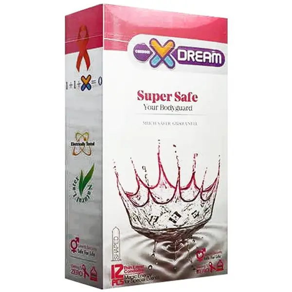 کاندوم ایکس دریم مدل بسیار ایمن XDREAM super safe بسته 12 عددی