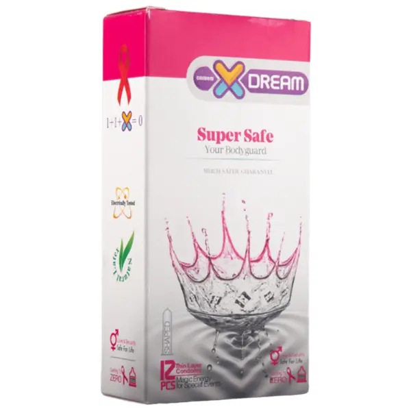 کاندوم ایکس دریم مدل بسیار ایمن XDREAM super safe بسته 12 عددی