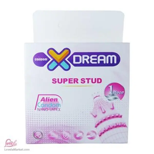 کاندوم فضایی دکمه دار  Xdream SUPER STUD  ایکس دریم بسته 1 عددی