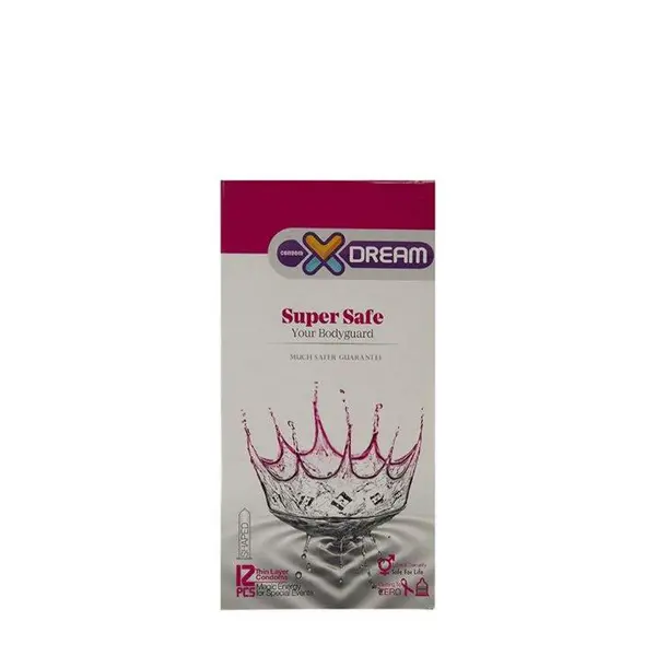 کاندوم ایکس دریم مدل بسیار ایمن XDREAM super safe بسته 12 عددی