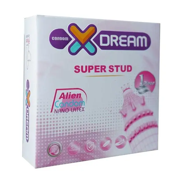 کاندوم فضایی دکمه دار  Xdream SUPER STUD  ایکس دریم بسته 1 عددی