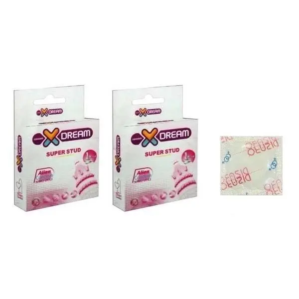 کاندوم فضایی دکمه دار  Xdream SUPER STUD  ایکس دریم بسته 1 عددی