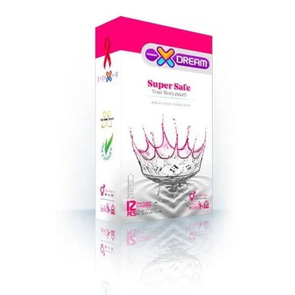 کاندوم ایکس دریم مدل بسیار ایمن XDREAM super safe بسته 12 عددی