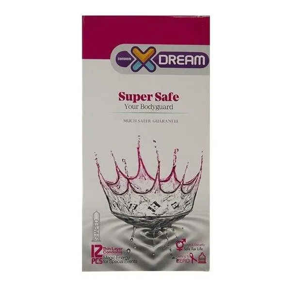 کاندوم ایکس دریم مدل بسیار ایمن XDREAM super safe بسته 12 عددی