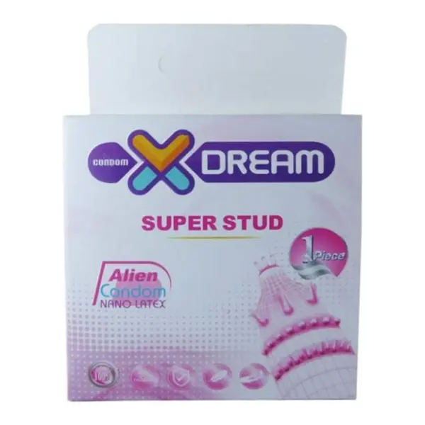 کاندوم فضایی دکمه دار  Xdream SUPER STUD  ایکس دریم بسته 1 عددی
