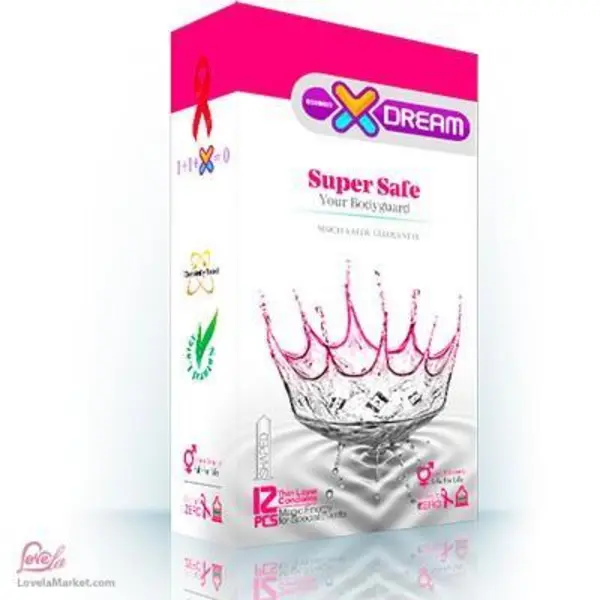 کاندوم ایکس دریم مدل بسیار ایمن XDREAM super safe بسته 12 عددی