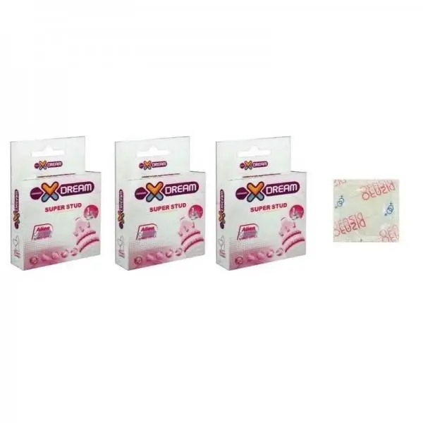 کاندوم فضایی دکمه دار  Xdream SUPER STUD  ایکس دریم بسته 1 عددی