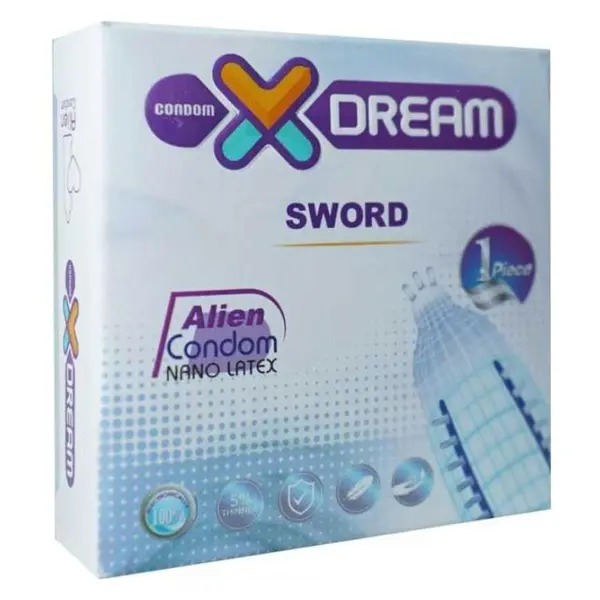 کاندوم فضایی شمشیری ایکس دریم Xdream Sword Alien  بسته 1 عددی