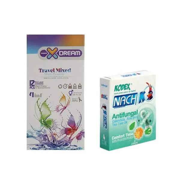 کاندوم لذت های گوناگون ایکس دریم XDREAM TRAVEL MIXED بسته 12 عددی