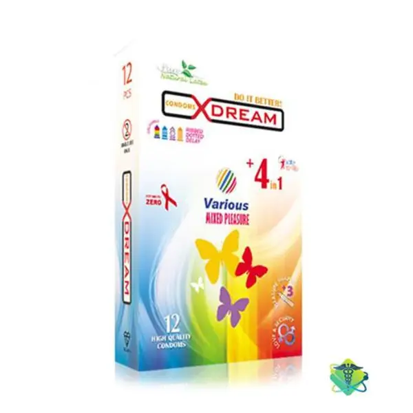 کاندوم لذت های گوناگون ایکس دریم XDREAM TRAVEL MIXED بسته 12 عددی