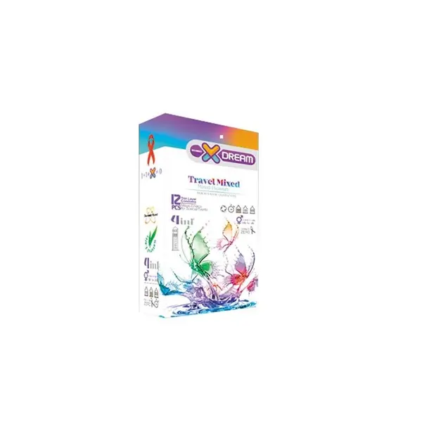 کاندوم لذت های گوناگون ایکس دریم XDREAM TRAVEL MIXED بسته 12 عددی