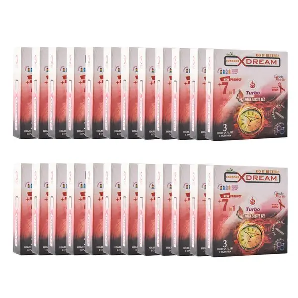 کاندوم ایکس دریم توربو  Xdream Turbo بسته 3  عددی