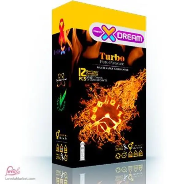 کاندوم ایکس دریم توربو  Xdream Turbo بسته 12 عددی