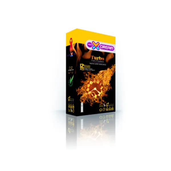 کاندوم ایکس دریم توربو  Xdream Turbo بسته 12 عددی