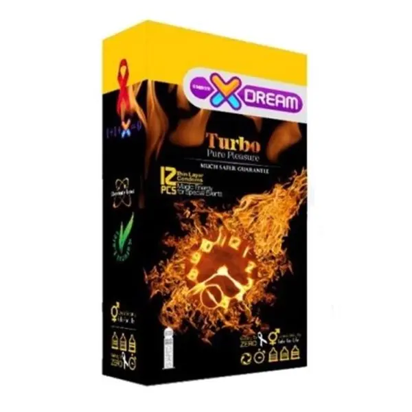 کاندوم ایکس دریم توربو  Xdream Turbo بسته 12 عددی