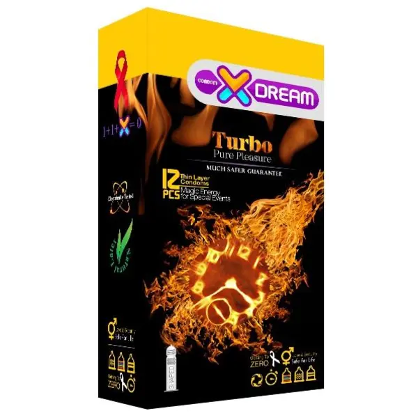 کاندوم ایکس دریم توربو  Xdream Turbo بسته 12 عددی