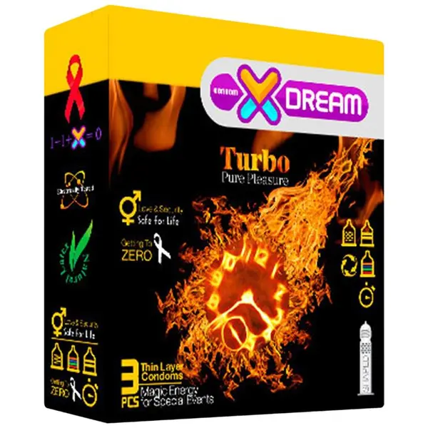کاندوم ایکس دریم توربو  Xdream Turbo بسته 3  عددی