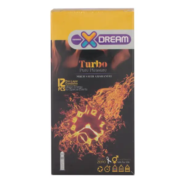 کاندوم ایکس دریم توربو  Xdream Turbo بسته 12 عددی