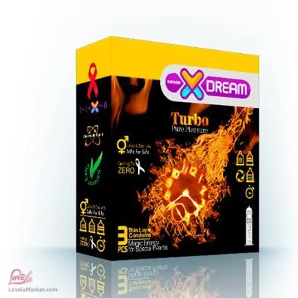 کاندوم ایکس دریم توربو  Xdream Turbo بسته 3  عددی