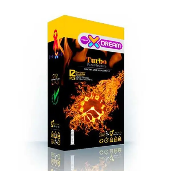 کاندوم ایکس دریم توربو  Xdream Turbo بسته 12 عددی