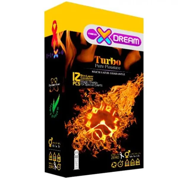 کاندوم ایکس دریم توربو  Xdream Turbo بسته 3  عددی