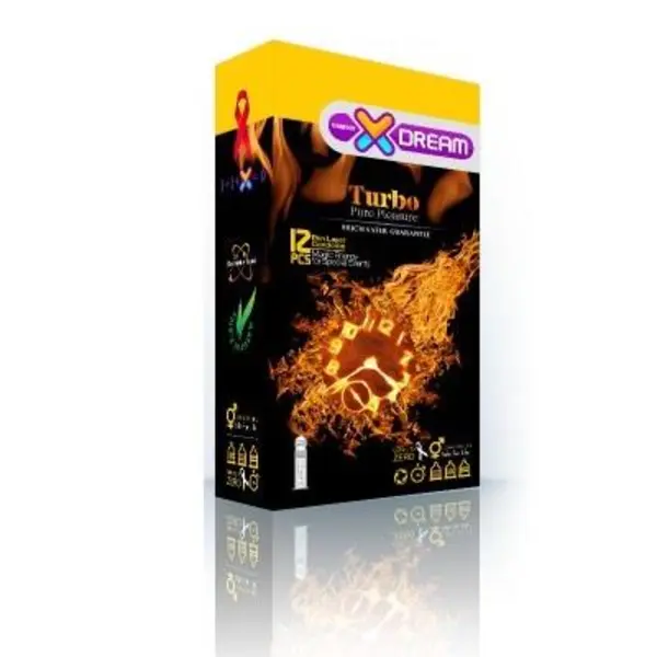 کاندوم ایکس دریم توربو  Xdream Turbo بسته 12 عددی