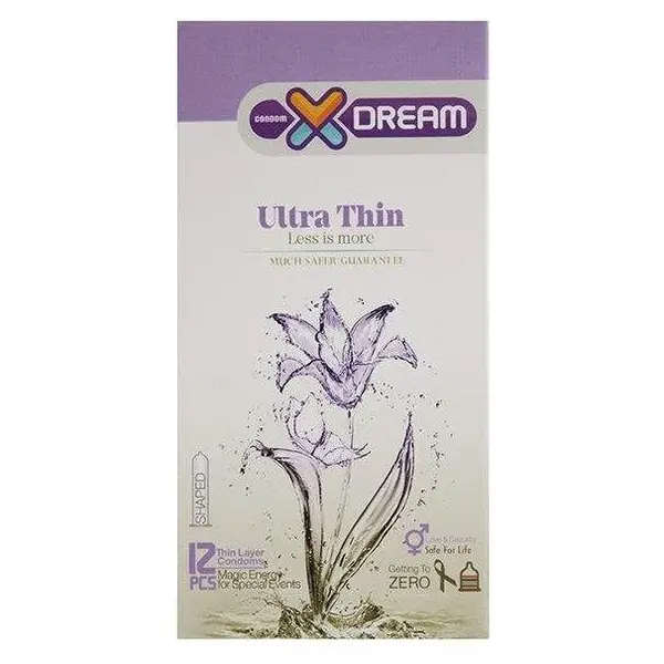 کاندوم بسیار نازک ایکس دریم XDREAM ULTRA THIN  بسته 12 عددی