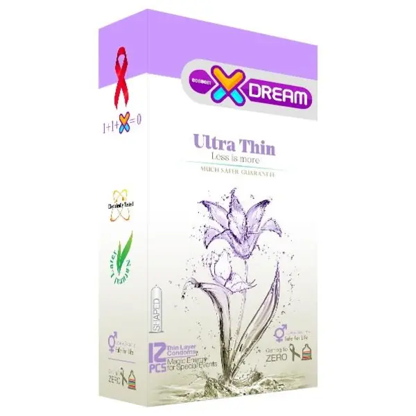 کاندوم بسیار نازک ایکس دریم XDREAM ULTRA THIN  بسته 12 عددی