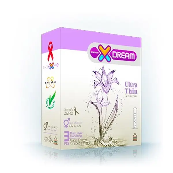 کاندوم ایکس دریم مدل بسیار نازک XDREAM ULTRA THIN بسته 3 عددی
