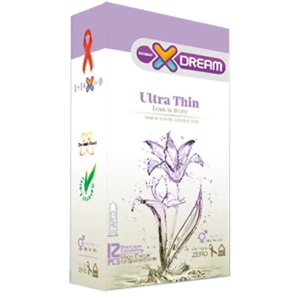 کاندوم بسیار نازک ایکس دریم XDREAM ULTRA THIN  بسته 12 عددی