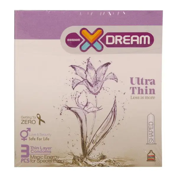 کاندوم ایکس دریم مدل بسیار نازک XDREAM ULTRA THIN بسته 3 عددی