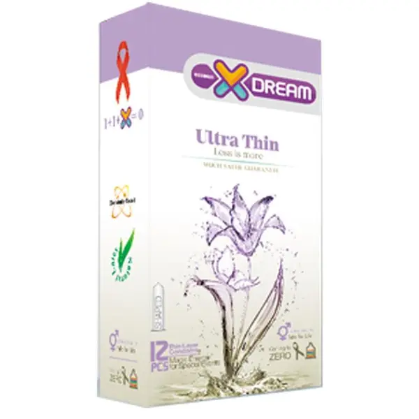کاندوم بسیار نازک ایکس دریم XDREAM ULTRA THIN  بسته 12 عددی