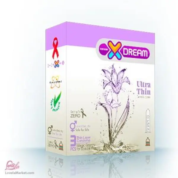 کاندوم ایکس دریم مدل بسیار نازک XDREAM ULTRA THIN بسته 3 عددی