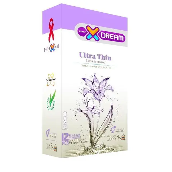 کاندوم بسیار نازک ایکس دریم XDREAM ULTRA THIN  بسته 12 عددی
