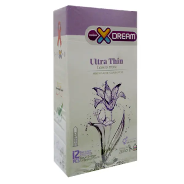 کاندوم بسیار نازک ایکس دریم XDREAM ULTRA THIN  بسته 12 عددی