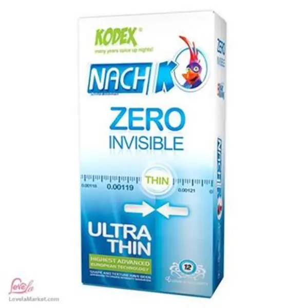 کاندوم زیرو کدکس مدل Zero Invisible بسته 12 عددی