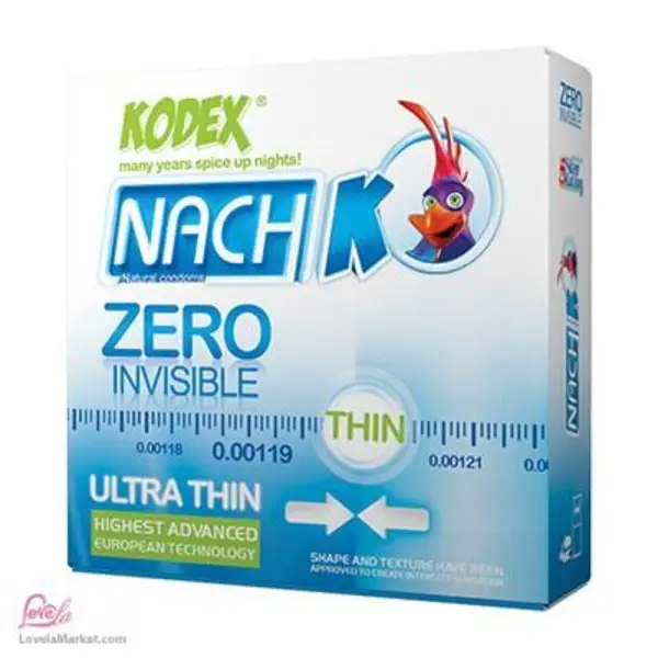 کاندوم کدکس مدل Zero Invisible بسته 3 عددی