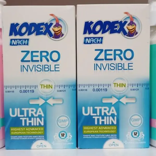 کاندوم زیرو کدکس مدل Zero Invisible بسته 12 عددی