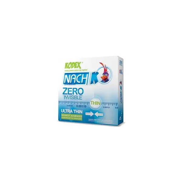 کاندوم کدکس مدل Zero Invisible بسته 3 عددی