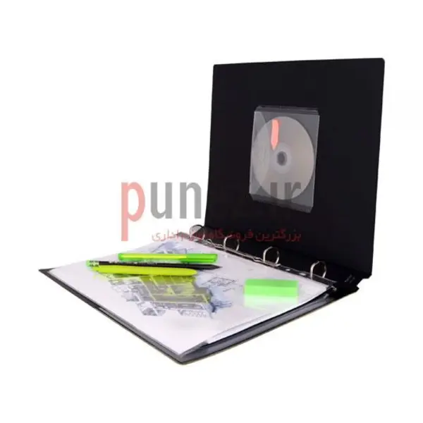 کلاسور پاپکو مدل 4 حلقه متالیک کد 651-BC