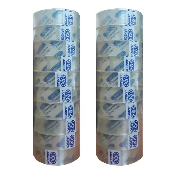 چسب نواری جانسون مدل سوپر کریستال کد 123 عرض 2 سانتی متر بسته 20 عددی
