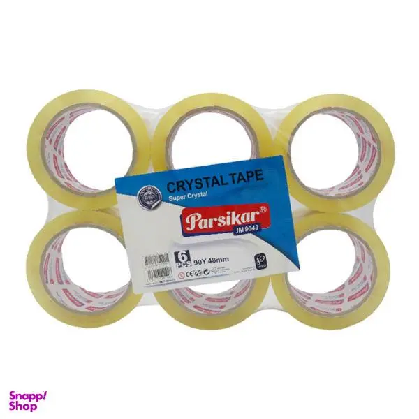 چسب نواری پارسیکار مدل JM9043 عرض 4.8 سانتی متر بسته 6 عددی