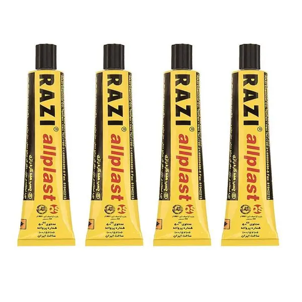 چسب مایع رازی مدل Allplast آلپلاست مجموعه 4 عددی