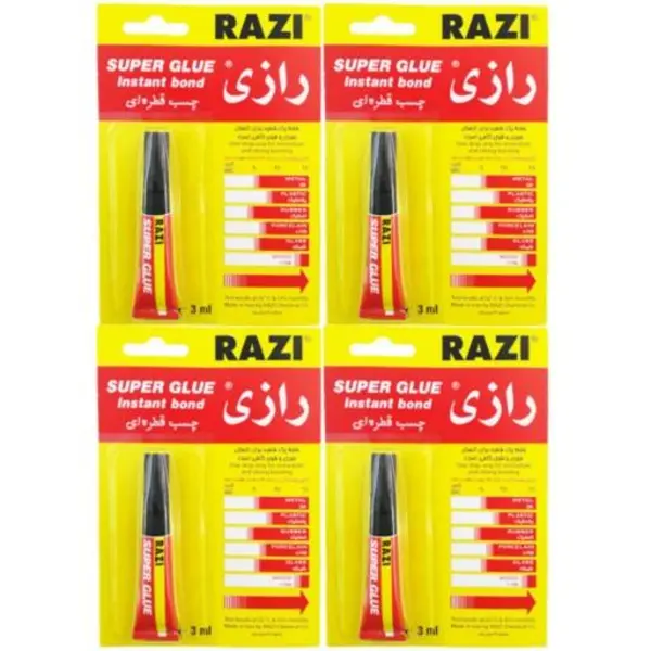 چسب قطره ای رازی مدل Super Glue حجم 3 میلی لیتر