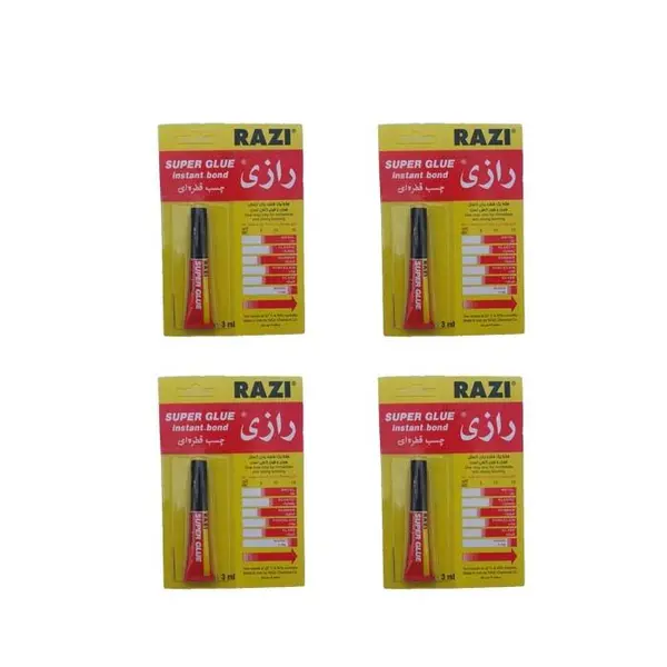 چسب قطره ای رازی مدل Super Glue حجم 3 میلی لیتر