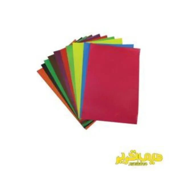 کاغذ رنگی 10 عددی 35*25 گلاسه تک رو