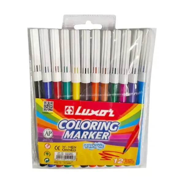 ماژیک 12 رنگ لاکسر مدل Coloring Marker کد 6101